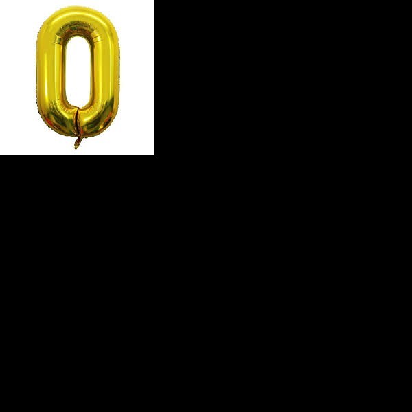 GLOBO NUMERO 0 DORADO 0G 40 C.12